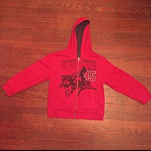 BOYS REVERSIBLE Hoodie Sweater - L (10-12)