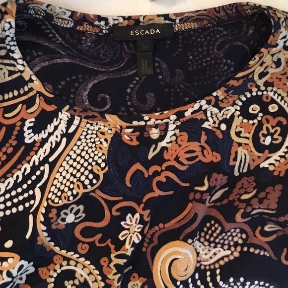 Escadagorgeous Multi Colored Patterned Cotton Top - image 3
