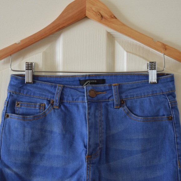 NWOT Blue High Waisted Shorts - Picture 2 of 3