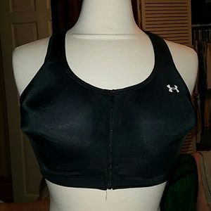 Under Armour Zip Up Criss Cross Sports Bra