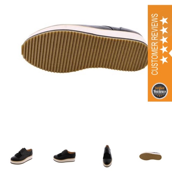 NIB NWT Black Platform Oxford Sneaker - Picture 3 of 4