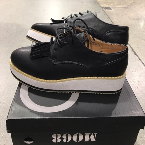 NIB NWT Black Platform Oxford Sneaker - Picture 4 of 4