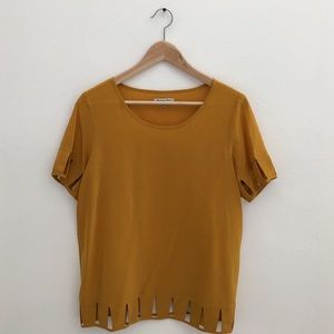 Madewell (Broadway and Broome) silk cut out blouse