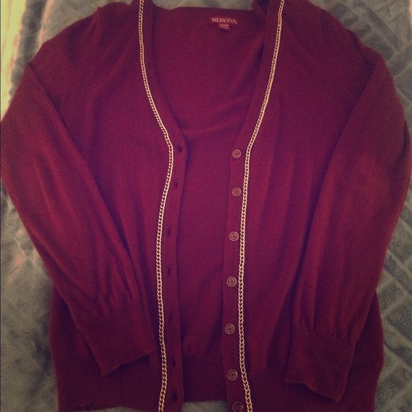 Merona gold chain accent cardigan - Picture 1 of 1