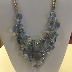 ANTHROPOLOGIE Blue Stone Statement Necklace
