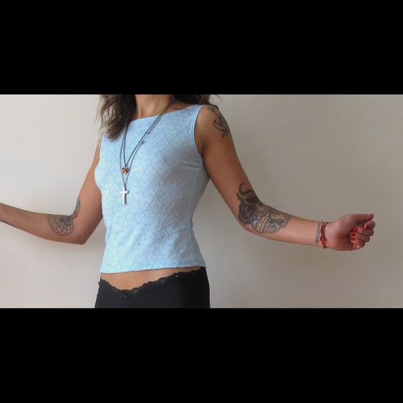 90 charlotte russe sparkle heart pattern tank