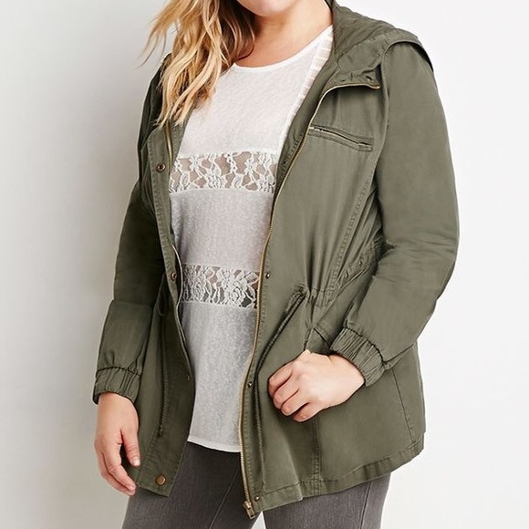 Hooded Cargo Green Jacket
