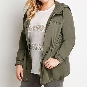 Hooded Cargo Green Jacket