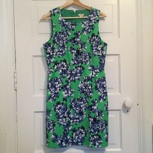Green and Blue Floral J.Crew Dress