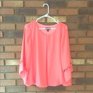 AGB Blouse Coral/Pink women's size L