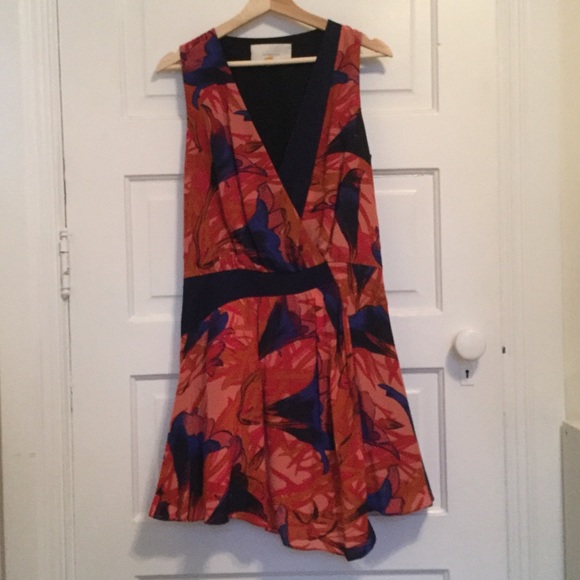 Navy and Pink Leifsdottir Floral Dress