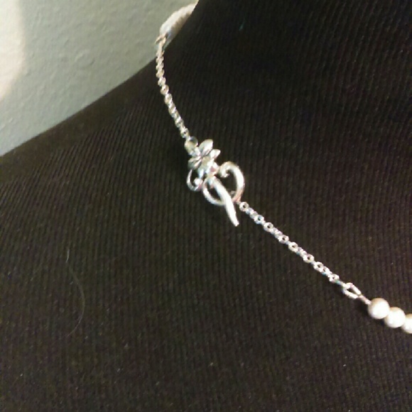 Handmade Beaded Necklace Ivory Glass Pearls - Picture 3 of 4