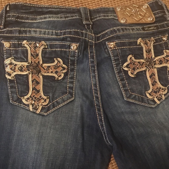 Miss me jeans cross on pockets