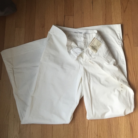 Gap White Ankle-length Perfect Khaki Pants