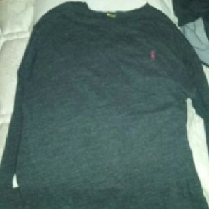 Dark gray long sleeve polo tshirt