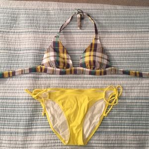 Victoria's Secret Plaid Push-up Bikini Medium