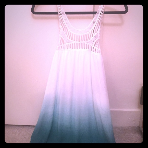 Ombré flowy beach cover up dress