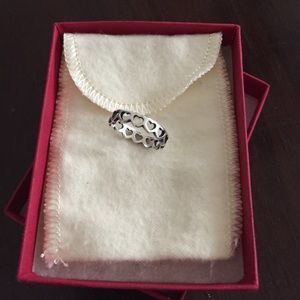James Avery sterling silver tiny hearts band