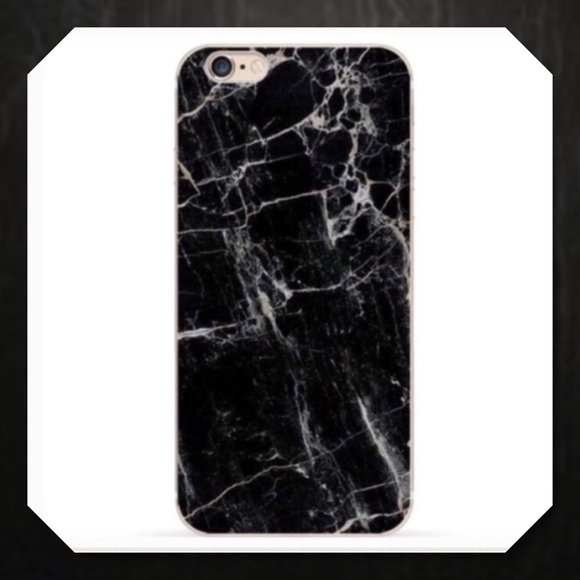 🆕Black Marble Rubber IPhone Case 6/6S