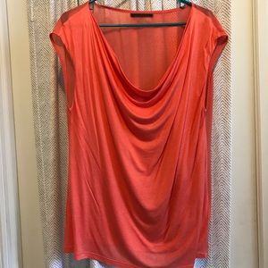Coral cowl neck top by velvet