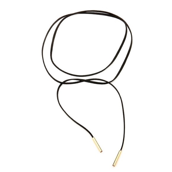 Black Vegan Suede Choker - Picture 2 of 4