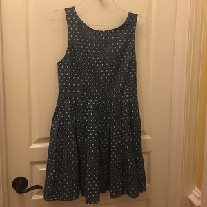 Jack Wills Chambray Polka Dot Dress - 8