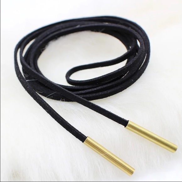 Leather rope choker necklace - Picture 2 of 3