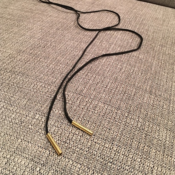 Leather rope choker necklace - Picture 3 of 3