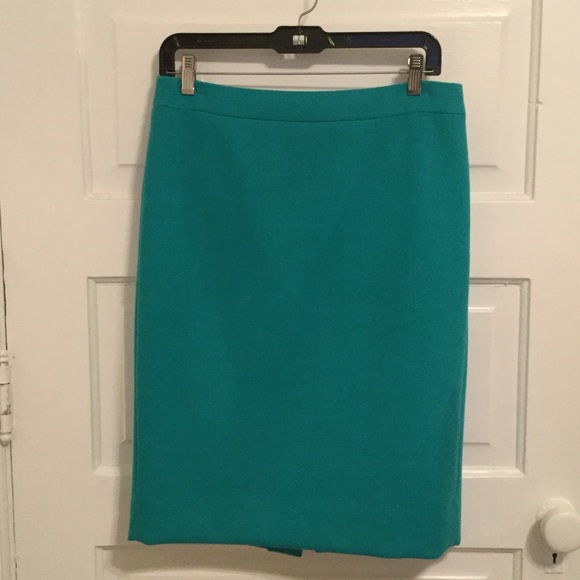 Turquoise Wool J.Crew No. 2 Pencil