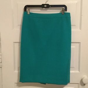 Turquoise Wool J.Crew No. 2 Pencil