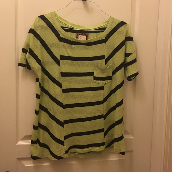 Anthropologie Cinched Striped Top - S