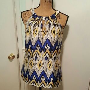 Pretty Blue & Yellow Tank Top