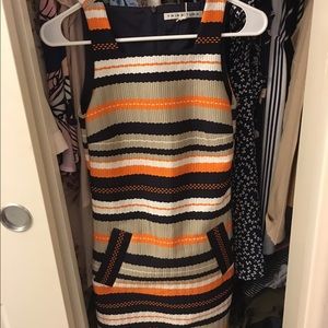Trina Turk Orange Striped Dress