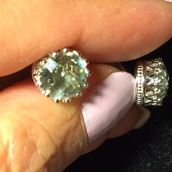 Jewelry - Michael C. Fina- Light green crystal earrings NWOT