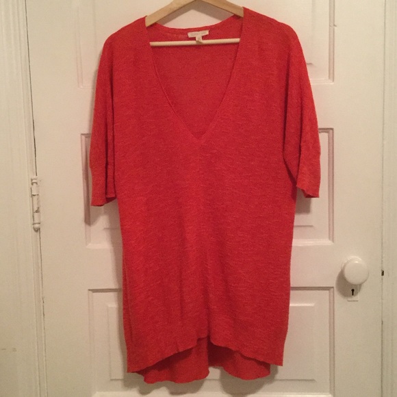Eileen Fisher Coral Pink Tunic Sweater