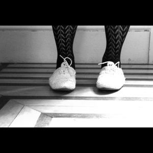 White Eyelit Oxfords