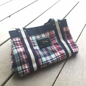 Tommy Hilfiger Navy Plaid Small Handbag