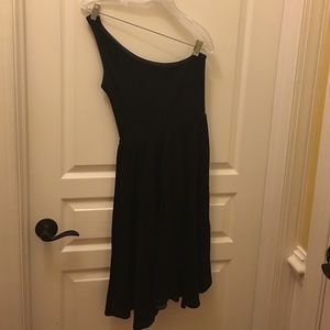 American Apparel Black One Shoulder Dress