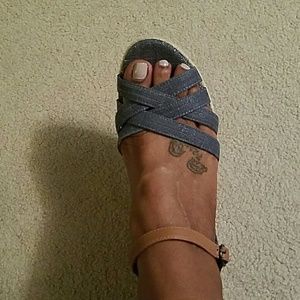Blue Jean Wedges Sandals!