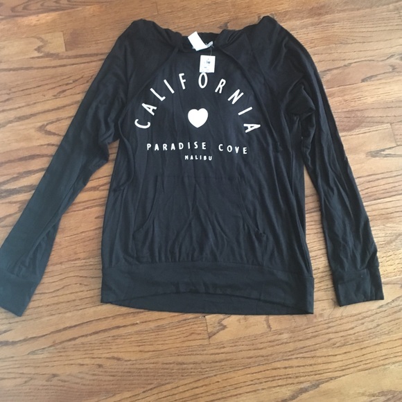 California knit hooded pullover