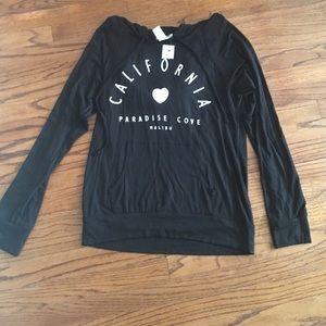 California knit hooded pullover