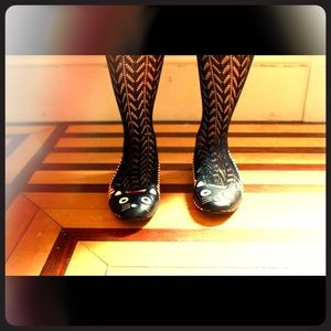 ADORABLE Cat & Striped Flats