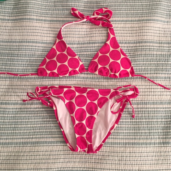 Victoria's Secret Big Pink Dots Bikini Medium