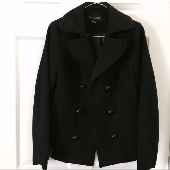 Classic Black Pea Coat