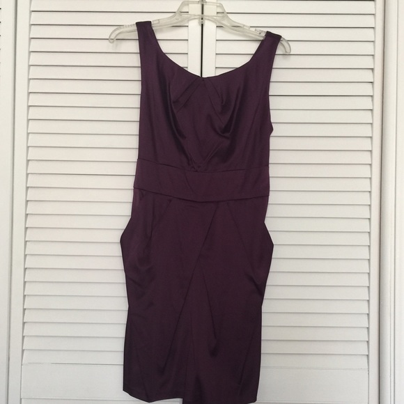 Deep purple satin dress