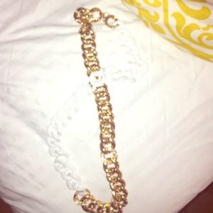 Gold and white chain necklace!