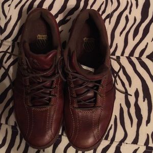 Brown k-Swiss men shoe