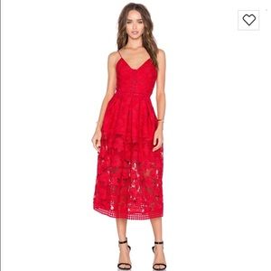 Nicholas Floral Lace Rouleau Ball Dress