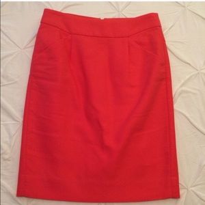 J. Crew red pencil skirt 00