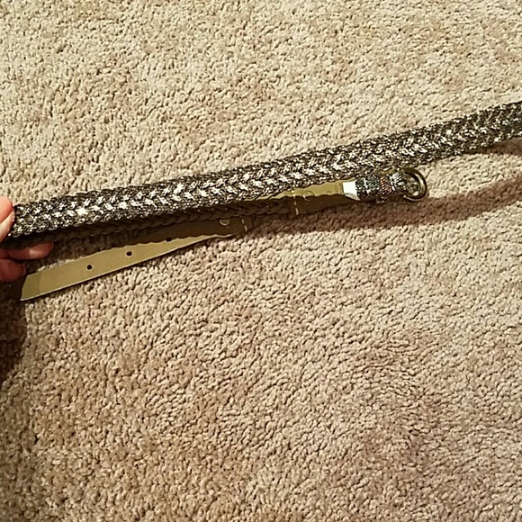 Gold and black shiny belt